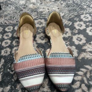 Isaac Mizrahi Multicolor Striped Women's Flats